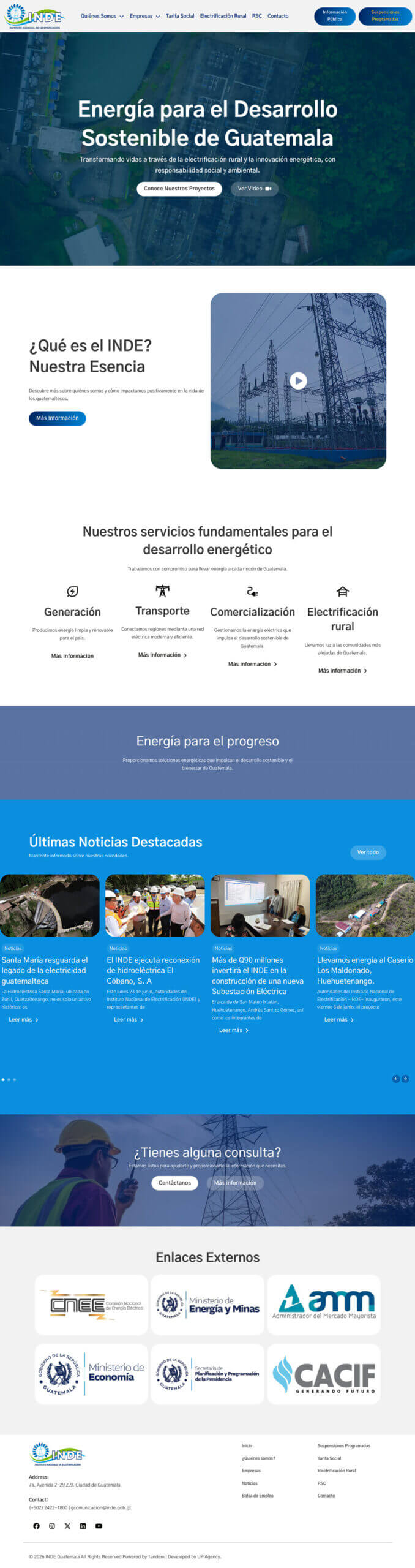 INDE – Instituto Nacional de Electrificación — Desktop